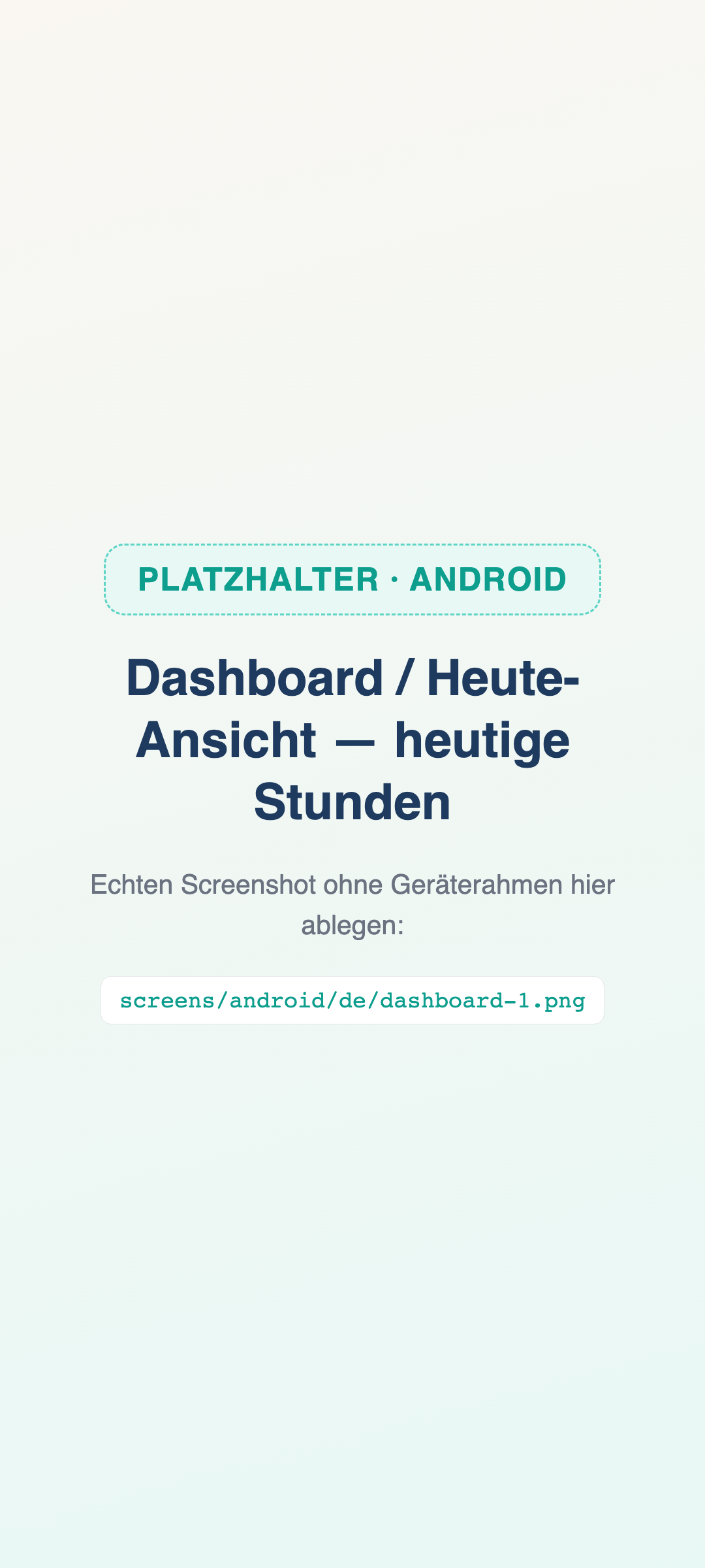 Swipe'N'Teach Dashboard auf Android (Bild 1 von 2)