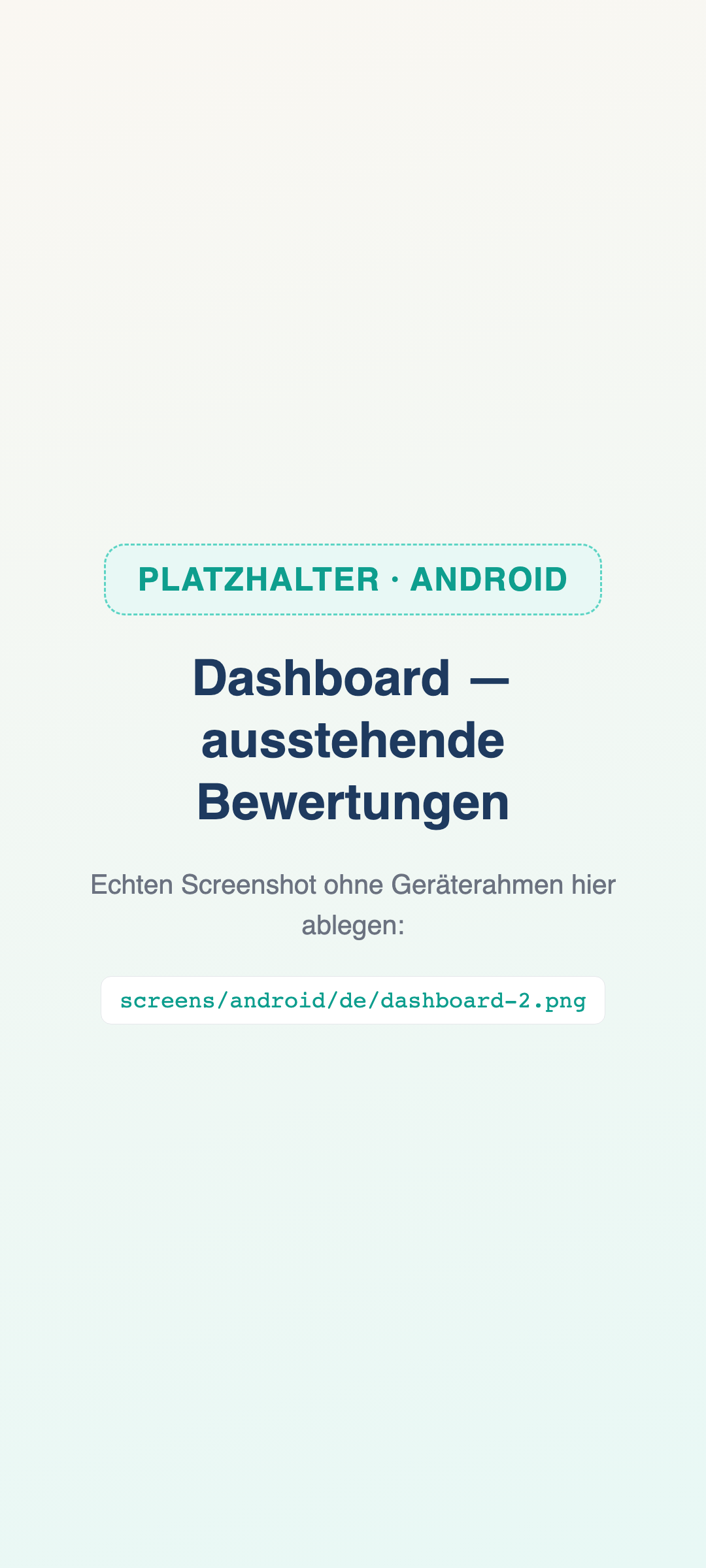 Swipe'N'Teach Dashboard auf Android (Bild 2 von 2)