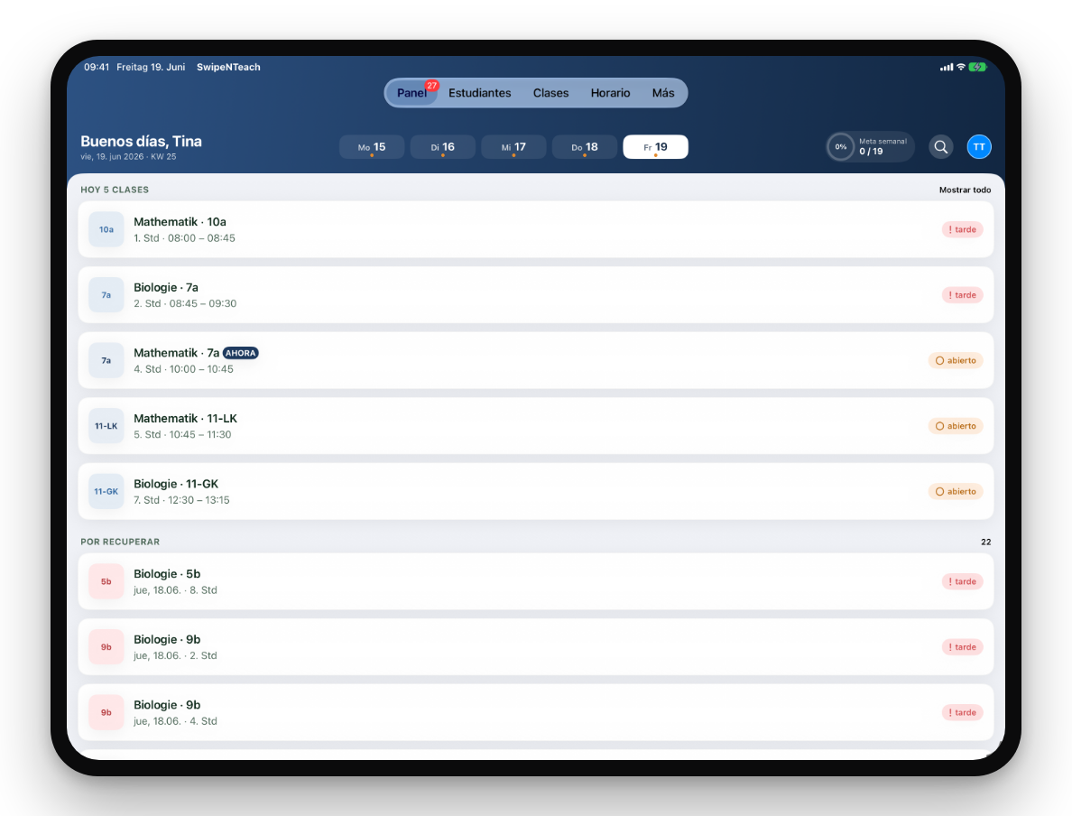 Swipe'N'Teach en el iPad en formato horizontal (Bild 1 von 2)